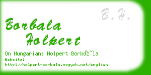 borbala holpert business card